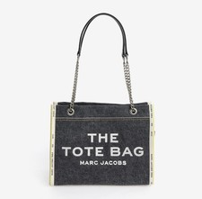 MARC JACOBS Black  Denim Tote