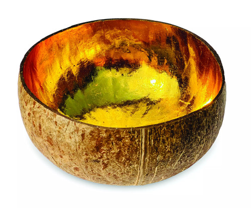 Gold painted coconut shell - gold,
