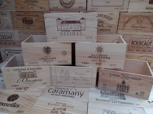 Wooden wine box crate - wooden,