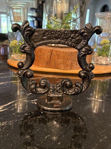 Cast iron boot - scraper, ornate