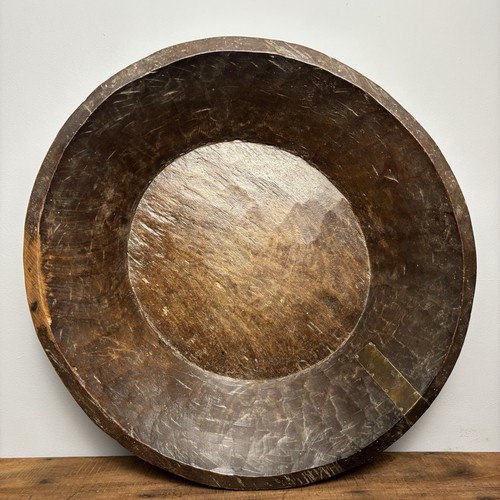 Vintage wooden dough bowl - vintage,