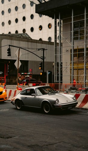 Classic silver porsche 911 - porsche,