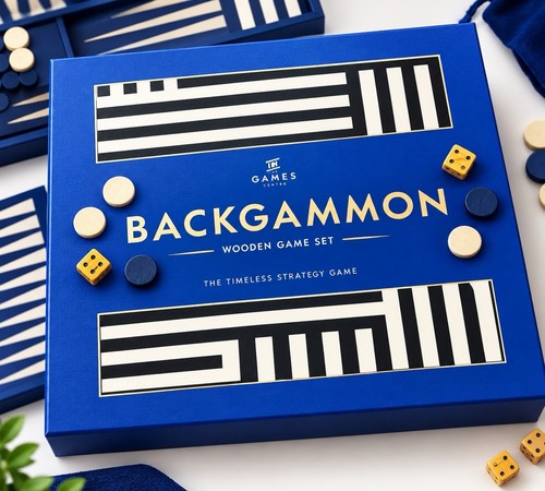Backgammon wooden game set - wooden, *