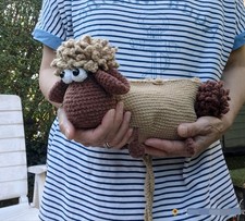 Handmade Shaun the Sheep Crochet Cross Body Bag/Animal cute bags/Gift