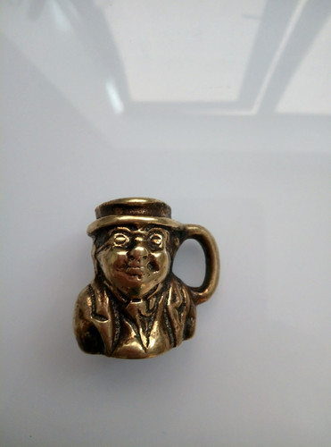 Solid brass miniature toby - miniature,