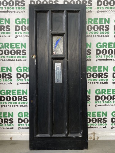 Stained glass front door 1930s - glass,