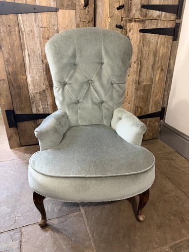 Vintage velvet bedroom chair - vintage,