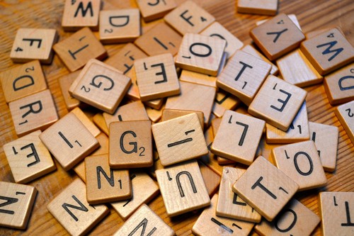 Wooden letters tiles - wooden,