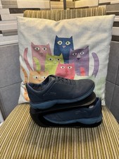 Geox Respira Blue Suede Leather Trainers Size EU36/UK3 Italian Patent VGC