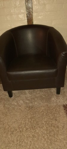 Tub chair new dark brown - tub, chair.