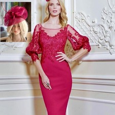 John Charles MOTB Size 10 Raspberry Pink Dress & Bespoke Fascinator BNWT £1019