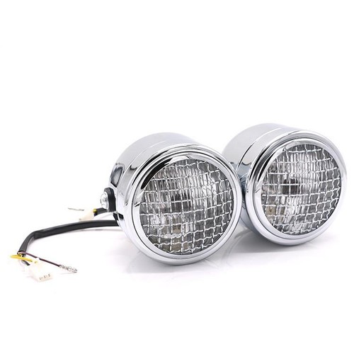 12v chrome twin headlights - twin,