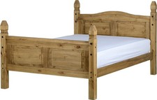 MEXICAN PINE CORONA DOUBLE BED 4'6 BEDROOM 
