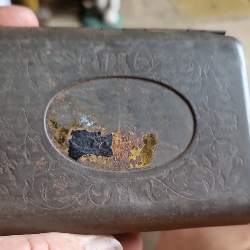 Vintage metal floral engraved - metal,