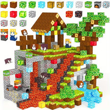 100Pcs/Set Minecraft Magnetic Building Blocks Children Kids Educational Toy GIFT
