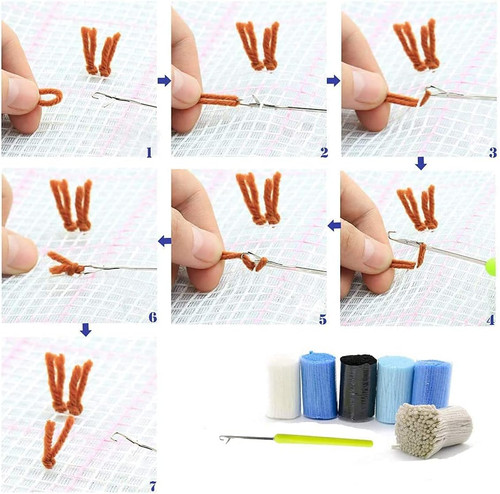 Latch hook kits - kits, adults/3d