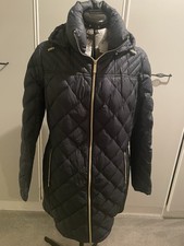 Michael Kors Ladies Dark Green Padded Coat Size L (14/16) Excellent Condition