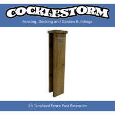 2ft Tanalised Timber/Concrete Garden Fence Panel Post Extension