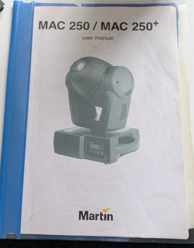 Martin mac 250 - 250, user