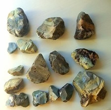 Green Cullet Slag Glass, 16 Pieces, Jewellery, Art