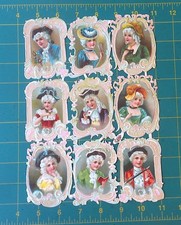 Raphael Tuck & Sons ltd Die cut scraps men and woman in Victorian fashion