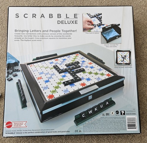 Scrabble deluxe edition black - scrabble,