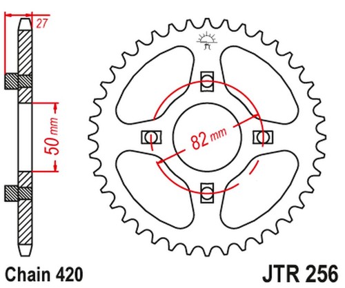 Rear sprocket 261 honda - sprocket,
