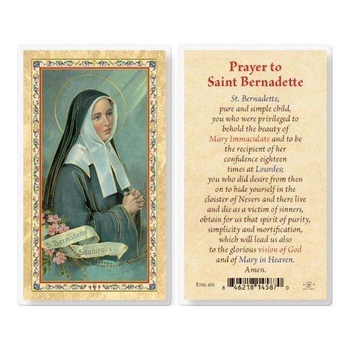 Bernadette with prayer to - st.,