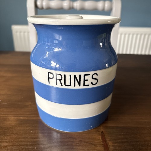 Green cornishware prunes - g,