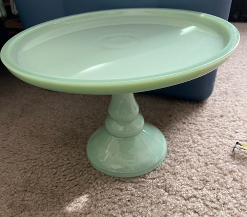 Vntg jadeite cake stand - jadeite,
