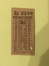 M.C.T.D Tram Bud Ticket Manchester Cost 3D Pink Punched Collectible