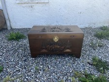 Vintage Oriental Camphor Wood Trunk /  Box / Chest
