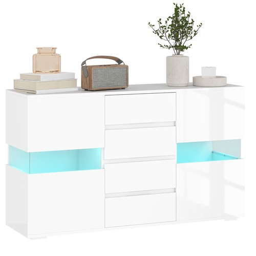 Homcom led sideboard high - homcom,