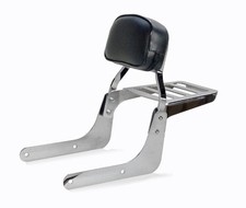 Chrome backrest with luggage