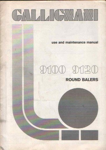 Gallignani round baler 9100 - gallignani,