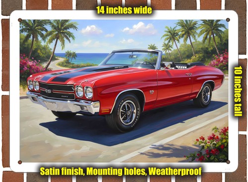 Metal sign 1970 chevrolet - metal,