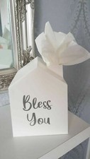 House Home Tissue Box Cover, Personalised Home Decor OR Vinyl Decals (stickers)