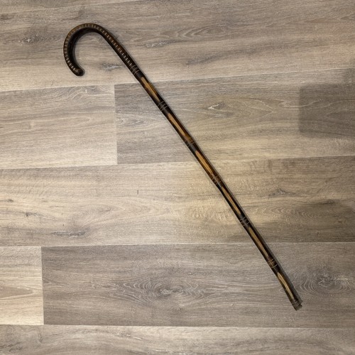 Vintage carved wooden walking - vintage,