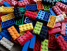 LEGO BRICKS 2x4 VARIOUS MIXED COLOURS 100 NEW BUNDLE JOBLOT