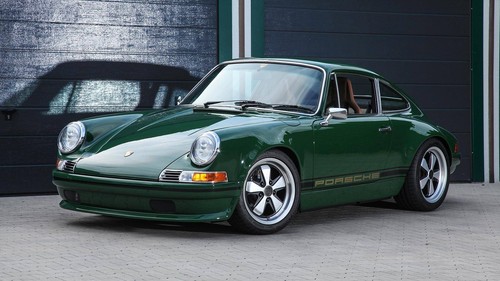 Classic green porsche 911 - classic,