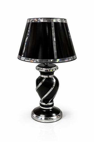 Black mosaic diamond table - mosaic,