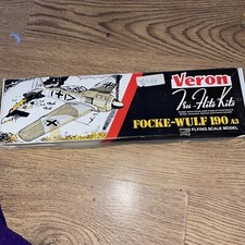 Vintage Veron Flying Scale Model Kit Focke-Wulf 190 A3 TRU-FLITE MADE IN ENGLAND