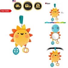 Baby Musical Mirror Sunshine Teething Toy Soft Fabric Chewing Ring