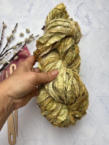 100g hand dyed recycled - 100g, sari