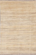 Modern Ivory Gabbeh Foyer Rug