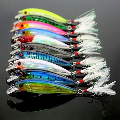10pcs minnow fishing lures - 10pcs, kit