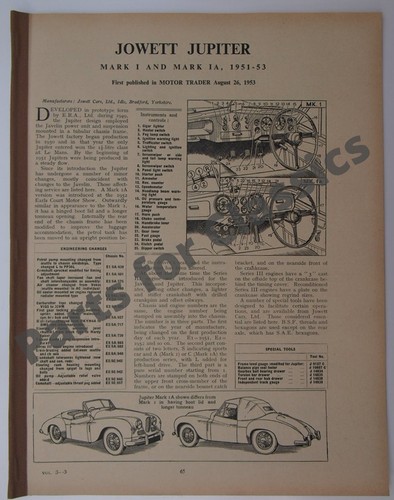 Jowett jupiter service data - jupiter,