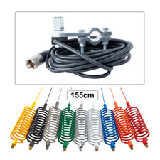 springer stinger 1.55m cb radio antenna and flat bar mirror mount aerial kit 