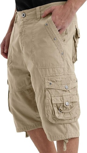 Men long cargo shorts - long, work