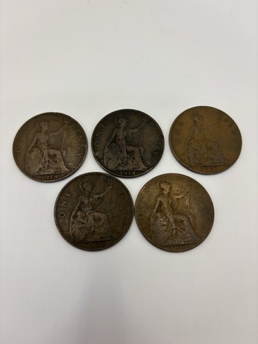 British one penny - british, 1d)